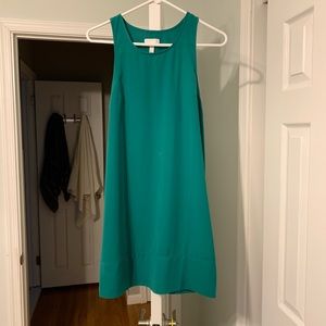 Green casual sheath dress